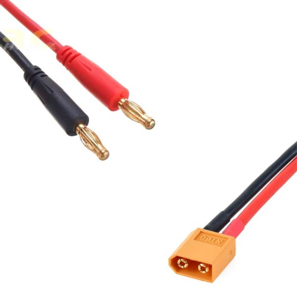 1Pc 4.0mm Banana Plug To Dean T Male / XT60 Male (Optional) 14AWG Cable Connector For Imax B6/B6AC/B8 Charger DW-Cable
