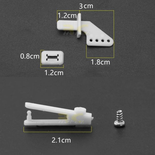 Nylon Control Horn and Clevis For RC Fixed Wing Airplane (5Set/Pack) HR1806