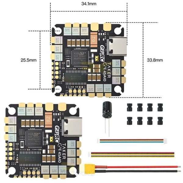 1d284e2d70133d5e43eaa6aad70a82d2.jpeg GEPRC TAKER G4 45A AIO 2-6S G4 FC 45A 4in1 ESC 25.5x25.5mm for Cinebot25 and Tern-LR40 FPV Racing Drone GEP-G4-45