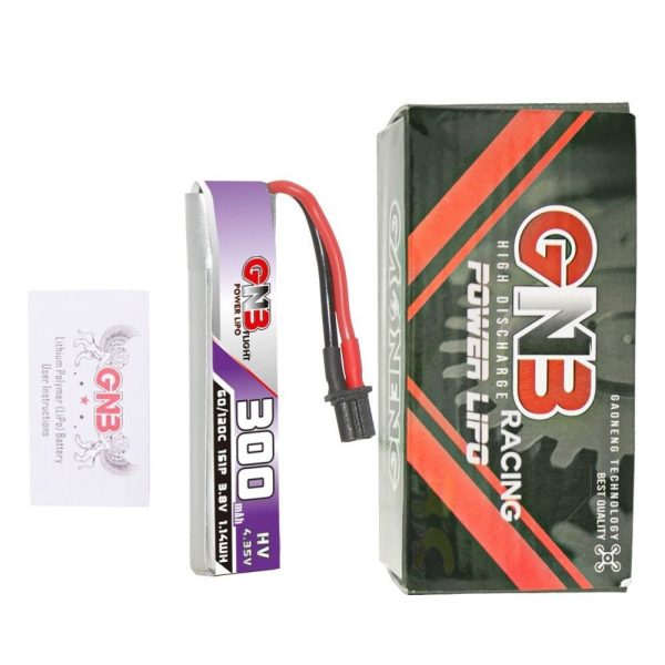 2518c39ac4d044840fe49a30b0eea536.jpeg Gaoneng GNB 3.8HV 300mAh 60C 1S Lipo Battery with A30 Connector (compatible with BT2.0 connector) GNB300/60-1SA