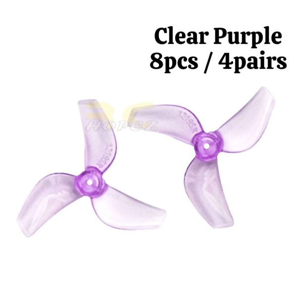 3b6fe553380b71f5e43fffd6ea4a5c41.jpeg Gemfan 1219S 1.2×1.9×3 31mm 1.0mm Hole 3-blade Propeller (4 pairs/8pcs) Gem1219S