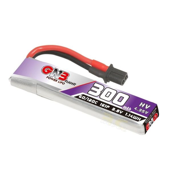 9029f1af170a7b37d1654ad30b6ce053.jpeg Gaoneng GNB 3.8HV 300mAh 60C 1S Lipo Battery with A30 Connector (compatible with BT2.0 connector) GNB300/60-1SA