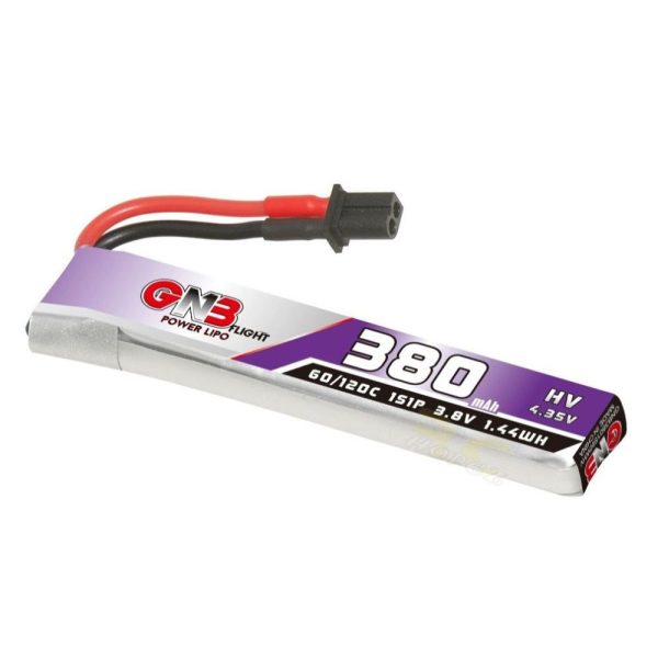 e13ac68ff9ff29d175fef5beba8839b3.jpeg Gaoneng GNB 3.8HV 380mAh 60C 1S Lipo Battery with A30 Connector GNB380/60-1SA
