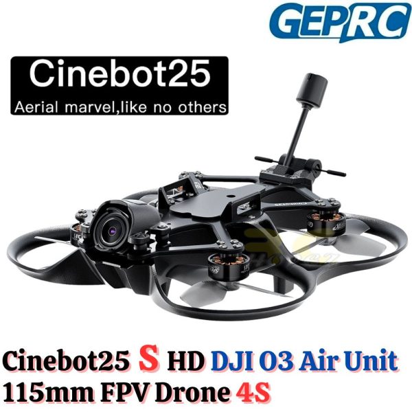GEPRC Cinebot25 S HD w/ DJI 03 Air Unit 115mm 2.5Inch 4S FPV Drone GEP25S-DJI03