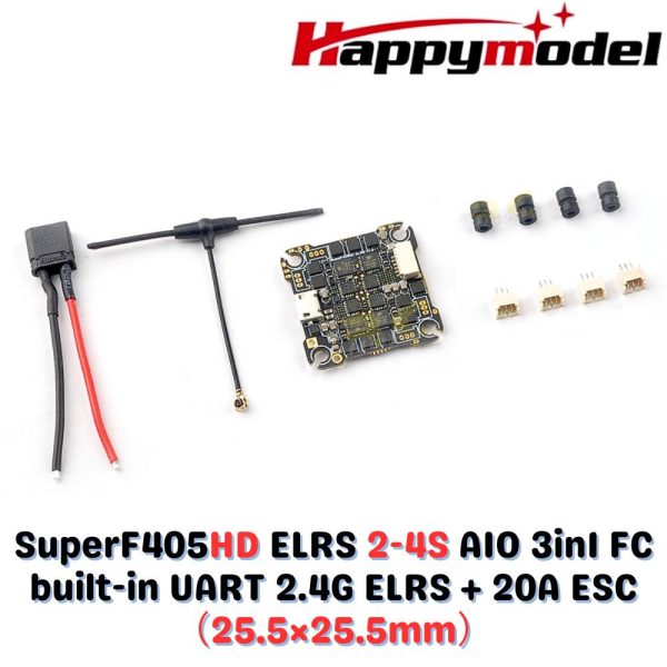 f45849e5073602f852d02413c82bdc06.jpeg Happymodel Super F405HD ELRS 2-4S AIO 3in1 FC 25.5×25.5mm built-in UART 2.4G ELRS and 20A ESC for HD Whoops HP-SuperF405