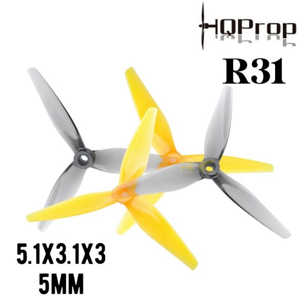 HQProp R31 5.1x3.1x3 (2CW+2CCW) 5mm Hole 3-Blade Propeller (2pairs/4pcs) HQR31