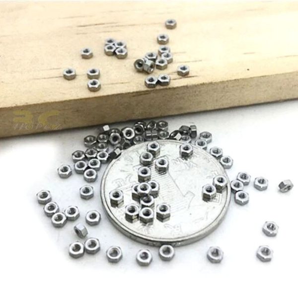 M2 Hexagon Nut Stainless Steel 2 PCS LM2