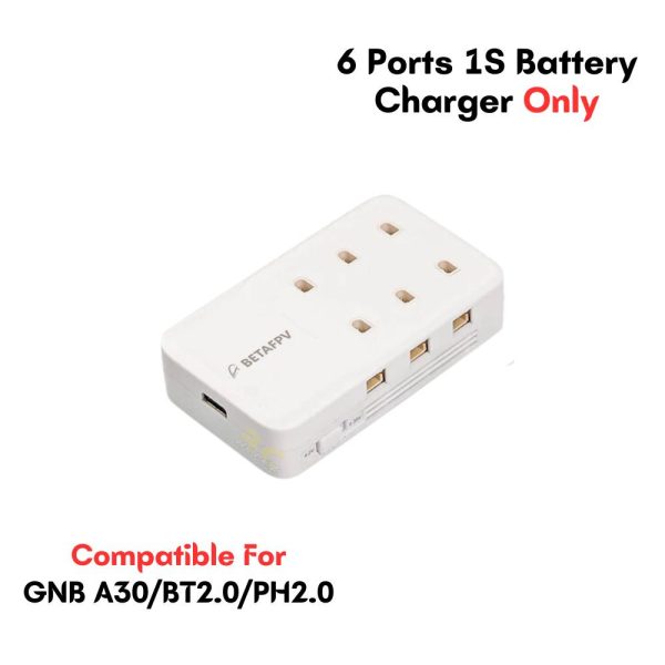 BETAFPV 6 Ports 1S Lipo Charger Board supports A30/BT2.0/PH2.0 Connector With 12V 2.5A Power Adapter(EU) BT-Charger-A