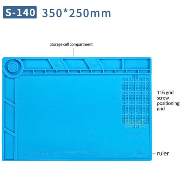 Silicone Pad S140/150/160/170/A500 Soldering Magnetic Heat-Resistant Station Mat for Soldering Repair Station BG-Pad