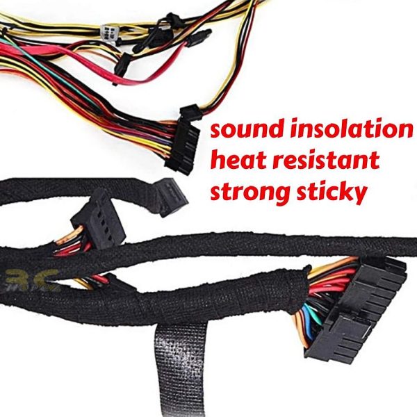 15m Heat-resistant Adhesive Cloth Automotive Wiring Harness Wire Tape Car Heat Sound Isolation Soundproof For RC BG-Tape