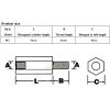 M2*5+6 Nylon Plastic Standoff And Nuts XJ122N