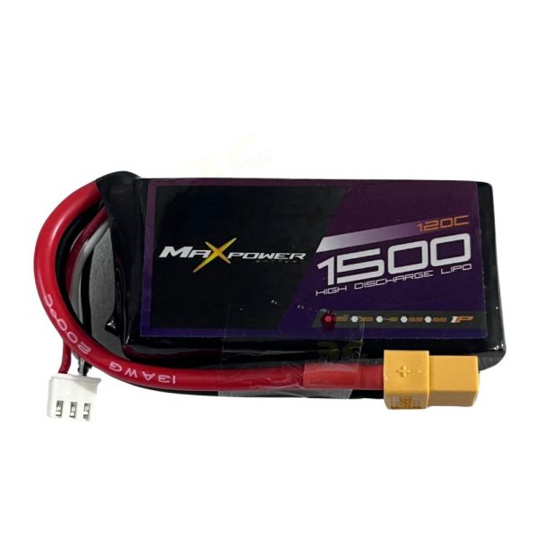 d640679b8fa10576dcd27f1251cd3a97.jpeg Maxpower Graphene Lipo 7.4V 1500mAh 120C 2S Lipo Battery with XT60 Plug MP1512-2G