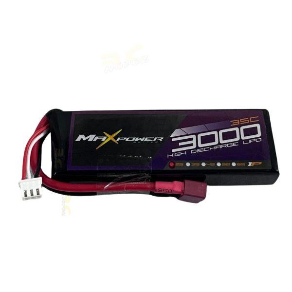 d973974b6cec73517645ff6212eeebc4.jpeg Maxpower Graphene Lipo 3000mAh 2S 7.4V 35C MP3035-2G