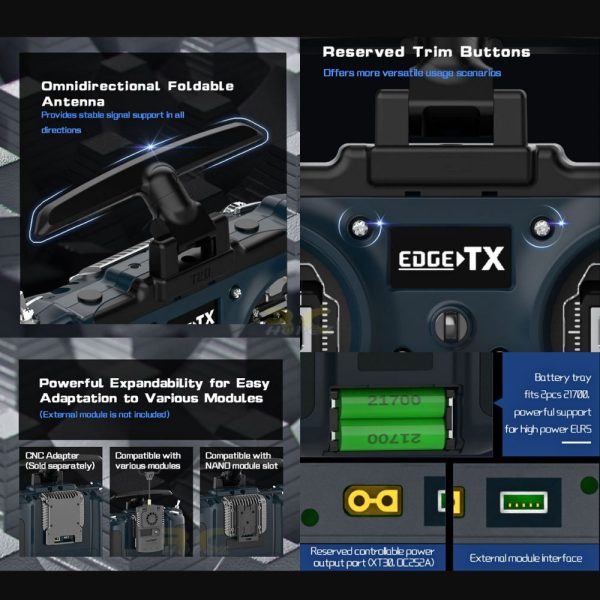 Jumper T20 T-20 T20S T-20S V2 ELRS 2.4GHz Hall/RDC90 Sensor Gimbals OLED Screen Max 1000mW EdgeTX Remote Control Mode 2