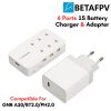 BETAFPV 6 Ports 1S Lipo Charger Board supports A30/BT2.0/PH2.0 Connector With 12V 2.5A Power Adapter(EU) BT-Charger-A