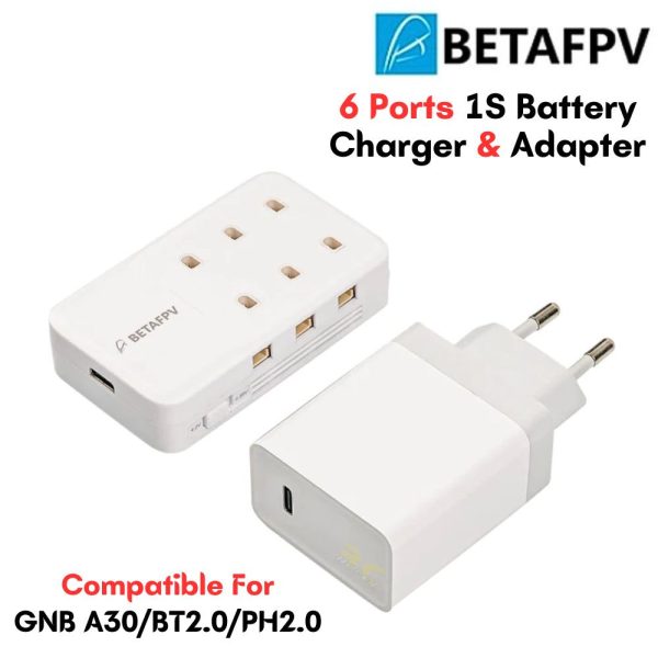 ea7f87cf76d9d7e05912bbdc6b36b124.jpeg BETAFPV 6 Ports 1S Lipo Charger Board supports A30/BT2.0/PH2.0 Connector With 12V 2.5A Power Adapter(EU) BT-Charger-A
