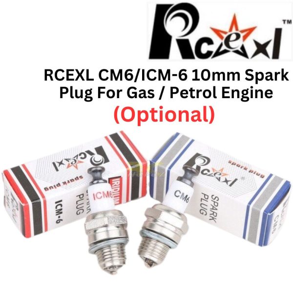 1 Pc RCEXL CM6/ICM-6 10mm Spark Plug For Gas / Petrol Engine  (DLE30 DLE55 DLE111 DLA56 DLA32 DLA112 EME55) Rcexl