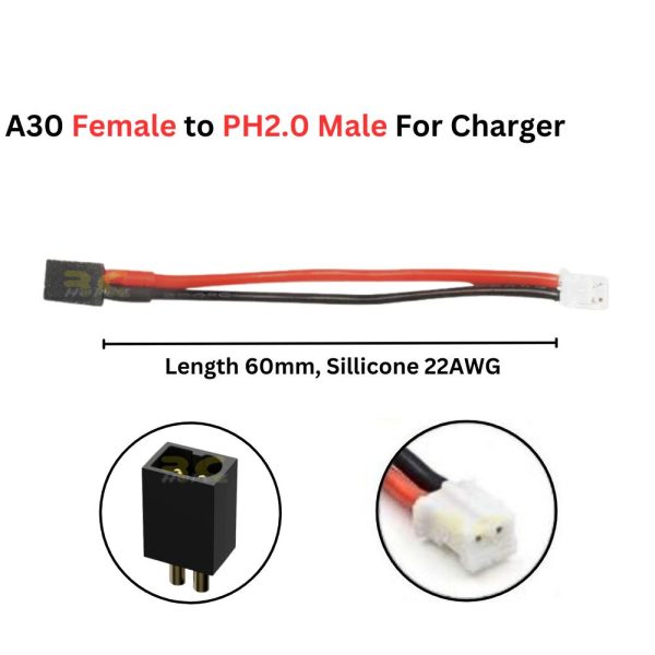 0b6bf9c6c2e925460fb5e1409797c893.jpeg A30 converter to PH2.0 Connectors Gaoneng GNB A30 for FPV Whoops Quads Batteries GNB-A30