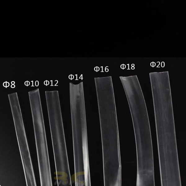 0bb20cc59ff1cda843f2094fce2404b3.jpeg Heat Shrink Tube Transparent Inside Diameter φ8mm 10mm 12mm 14mm 16mm 18mm 20mm 25mm 30mm 40mm (1 meter) - Optional HRT
