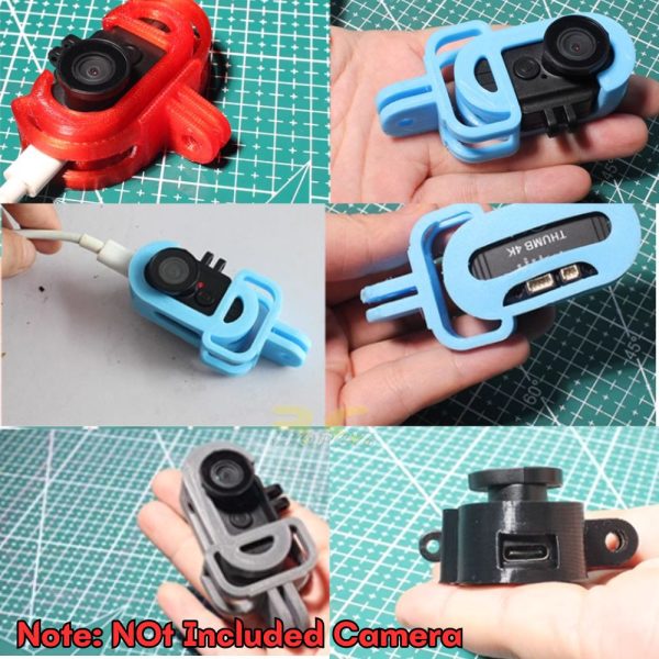 3D Printed TPU Hawkeye 4K Thumb Horizontal & Vertical Anti Jello Gopro Mount M3 M5 For FPV Racing Drone (Optional) XJ559