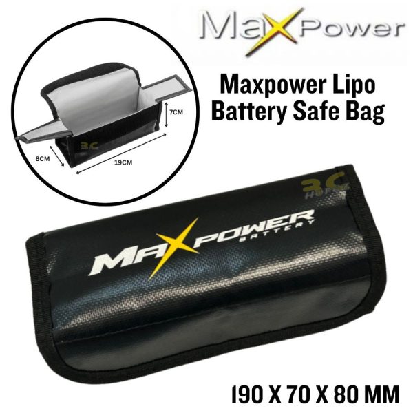 MaxPower Lipo Safe Bag Guard for Lipo Battery Charge and Storage L190xW80xH70mm MP-Bag