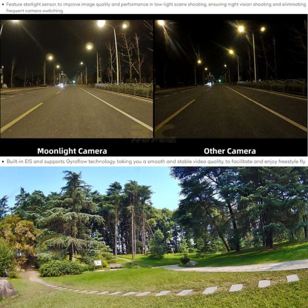 91ab91f3610d57b8dad58513d594b6ae.jpeg Walksnail Moonlight Kit Supports 4k/60fps & Gyroflow Built-in EIS Dual Antennas 7.4V-25.2V for RC Drone WN-Moonlight Kit