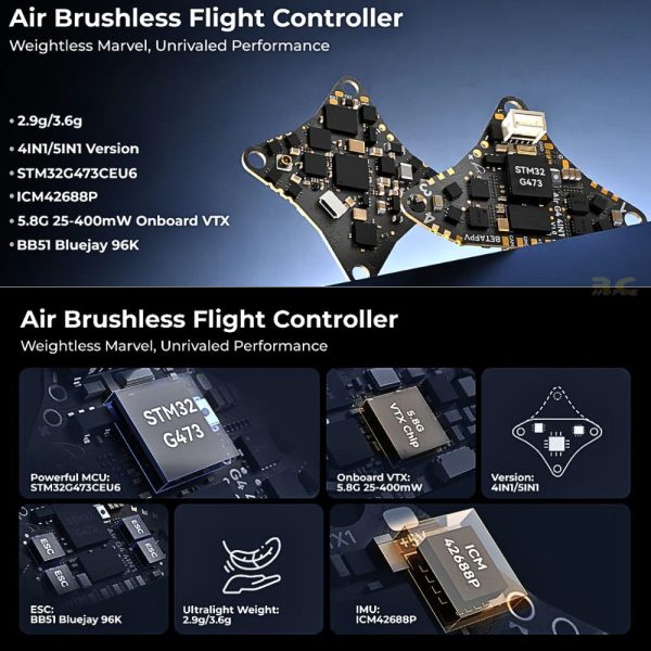 cda4dbc6702efd8baf49e3f884c4604a.jpeg BetaFPV G473 5A AIO (26x26mm) 1S Air Brushless Flight Controller 25~400mw Onboard VTX For Air65/Air75 BT-Air AIO