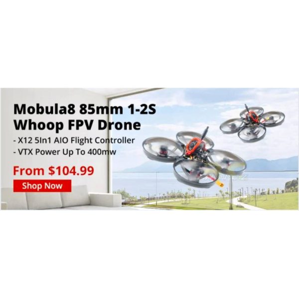 Happymodel Mobula8 85mm 1-2S X12 V3.0 5-IN-1 AIO Whoop +RadioMaster Pocket/Jumper T Lite V2/T-Pro V2 BNF ELRS/Frsky/TBS
