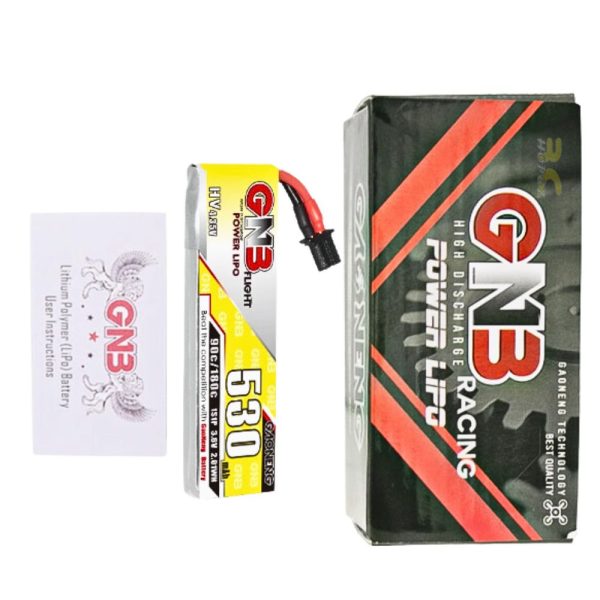 Gaoneng GNB 3.8HV 530mAh 90C 1S Lipo Battery with A30 Connector (compatible with BT2.0 connector) GNB530/90-1SA