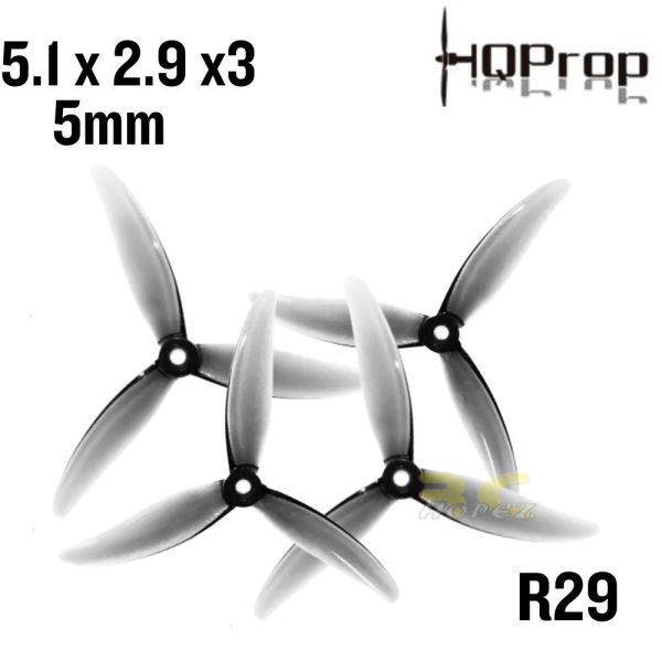HQProp R29 5.1×2.9×3 (2CW+2CCW) 5mm Hole 3-Blade Propeller (2pairs/4pcs) HQR29