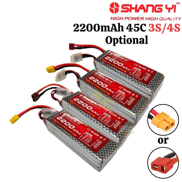 d31db4f2d4b7fce5cec34dadd1553ba3.jpeg SHANG YI 2200mAh 45C 3S/4S Lipo Battery with XT60 / Dean Plug (Optional) SY2200