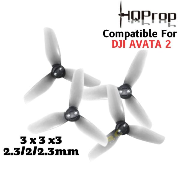 HQProp 3x3x3 2.3/2/2.3 mm Hole 3-blade Compatible For DJI Avata 2 Propeller (2pair/4pcs) HQ-Avata2