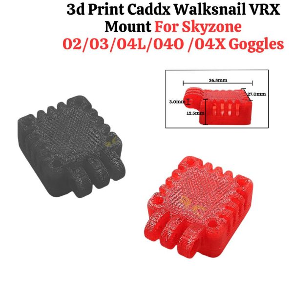 eec61c1711edac61a53d15e11d20b344.jpeg 3D Print TPU Caddx Walksnail VRX Holder Fixed Bracket for Skyzone 02/03/04L/04O PRO/04X PRO Goggles 4g Only XJ562
