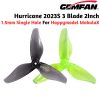 Gemfan Hurricane 2023S 3-Blade 2Inch 1.5mm Single Hole Propeller for Happymodel Mobula8 ELRS (4 Pairs/8Pcs) Gem2023S-1.5