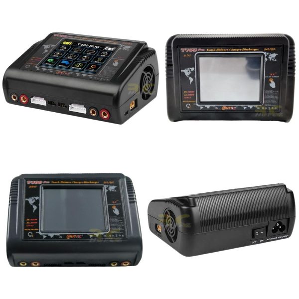 HTRC T400 150W 11A AC/DC 2-6S Touch Screen Dual Channel Balance Charger Discharger for Lipo LiHV LiFe Lion NiMh HT-T400