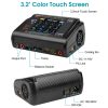 HTRC T400 150W 11A AC/DC 2-6S Touch Screen Dual Channel Balance Charger Discharger for Lipo LiHV LiFe Lion NiMh HT-T400