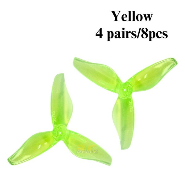 Gemfan Hurricane 2023S 3-Blade 2Inch 1.5mm Single Hole Propeller for Happymodel Mobula8 ELRS (4 Pairs/8Pcs) Gem2023S-1.5