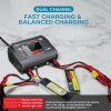 HTRC T400 150W 11A AC/DC 2-6S Touch Screen Dual Channel Balance Charger Discharger for Lipo LiHV LiFe Lion NiMh HT-T400