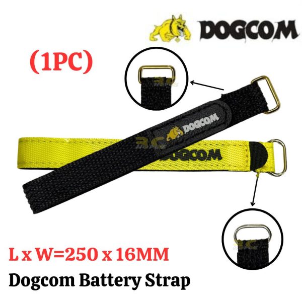 798ac4733074edf79378d49d41e8fe5a.jpeg 1pc 16mm x 250mm Dogcom Kavlar Battery Strap W/Woven Rubber Grip & Metal Buckle DCM-Strap