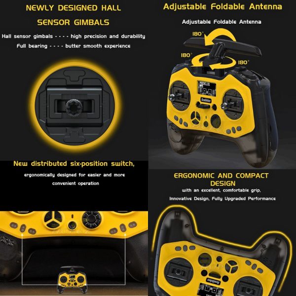 Jumper Bumblebee ELRS 2.4GHz Built-in 1000mW Hall Sensor Gimbals ExpressLRS OLED Screen EdgeTX Remote Controller Mode 2