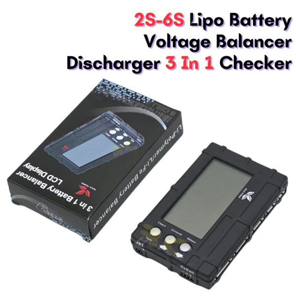 Checker 2S-6S Lipo Battery Voltage Balancer Discharger 3 In 1 Checker 7.4V to 22.2V 10328