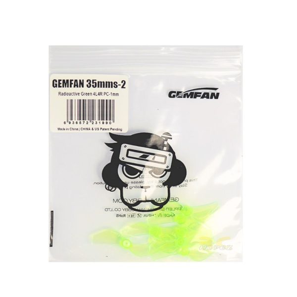 12d925fdf153451cbe31ffe8c51bfc97.jpeg Gemfan 35mmS-2 Blade / 35mmS-3 Blade 1mm Hole Propeller for FPV TinyWhoop RC Drone 0802 Motor (4 Pairs/8Pcs) Gem35S