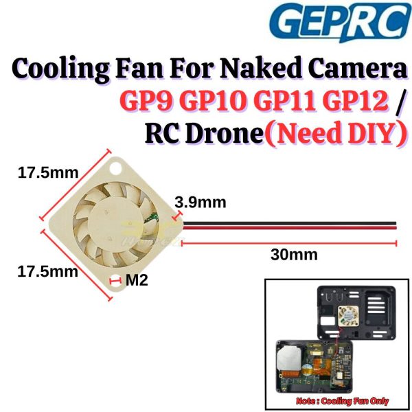 284fd1ba2beaff2435525bc2ffd9e8ec.jpeg Cooling Fan For GEPRC Naked Camera GP9 GP10 GP11 GP12 and Compatible For RC Drone(Need To DIY) GEP0051