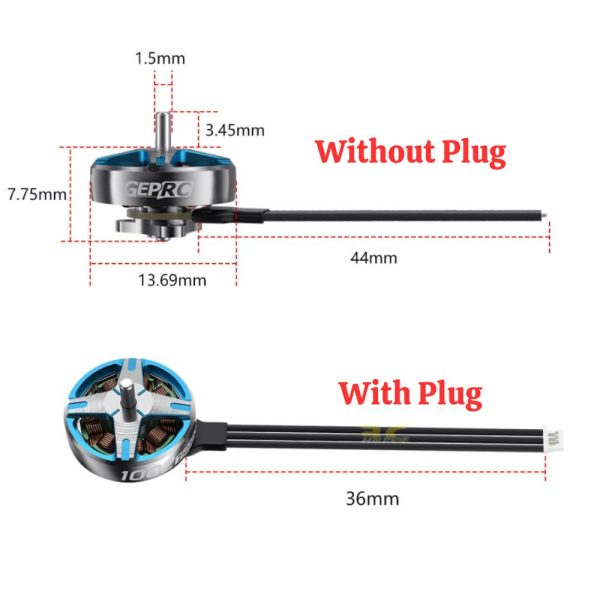 60edc757fb61360df76eac413f6df886.jpeg GEPRC SPEEDX2 1002 18000/25000KV 1-2S 1.0mm Shaft Brushless Motor for 1.6-2inch RC Drone GR1002