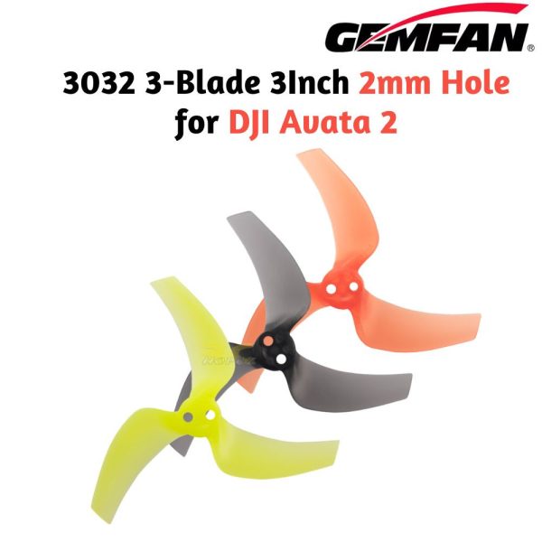 Gemfan 3032 3-Blade 3Inch 2mm Hole Propeller for DJI Avata 2 (2 Pairs/4Pcs) Gem3032-3