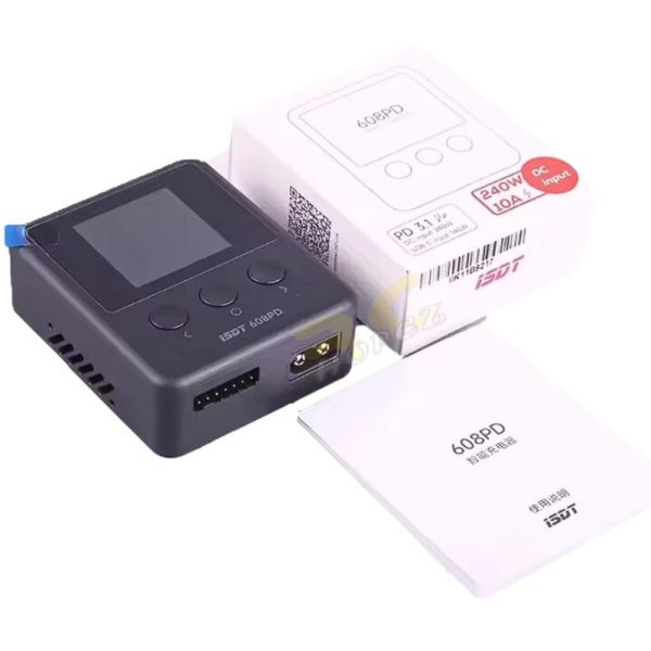 caa5edd451896f50c645bbbcc2f2ad16.jpeg ISDT 608PD 240W 10A Smart Digital Lipo Charger XT60 USB Type C Input For 1-6S Battery + Free XT60 to XT30 ISDT-608PDN