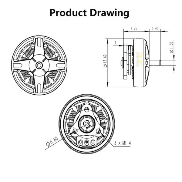 e0273ca9cb01e3cd3e2c89836782bc69.jpeg GEPRC SPEEDX2 1002 18000/25000KV 1-2S 1.0mm Shaft Brushless Motor for 1.6-2inch RC Drone GR1002