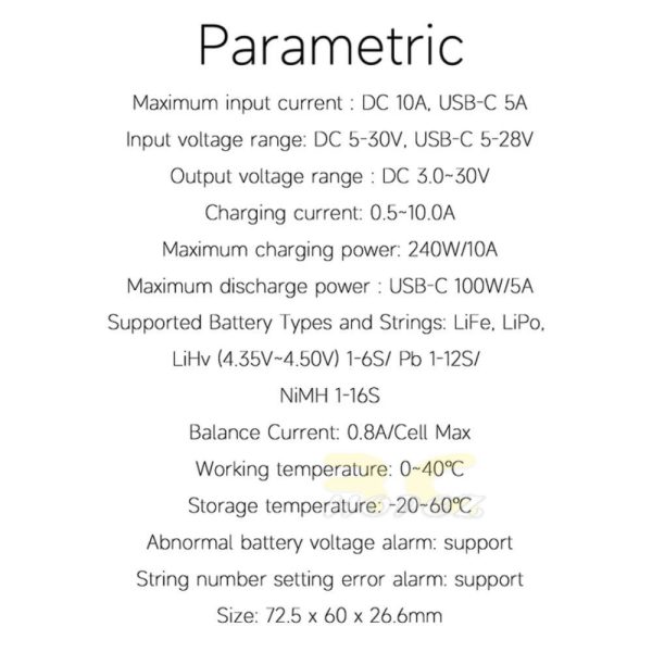 f4ab2d9e298a5b678bab46517d92ea3c.jpeg ISDT 608PD 240W 10A Smart Digital Lipo Charger XT60 USB Type C Input For 1-6S Battery + Free XT60 to XT30 ISDT-608PDN