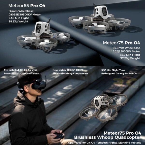 BetaFPV Meteor75 Pro DJI O4 / Without HD VTX 1S Brushless Whoop ELRS 2.4G FPV Drone BT-Meteor75
