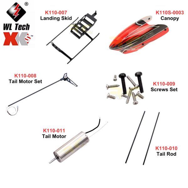 425e105aca15dab4b24948b5e73e8a03.jpeg Wltoys XK K110S K110 V977 RC Helicopter Accessories Canopy Motor Blade Gear ESC Main Gear Blades Shaft Servo K110S-Parts